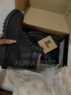 Timberland Black Lather Boots Master Quality Shoes for You