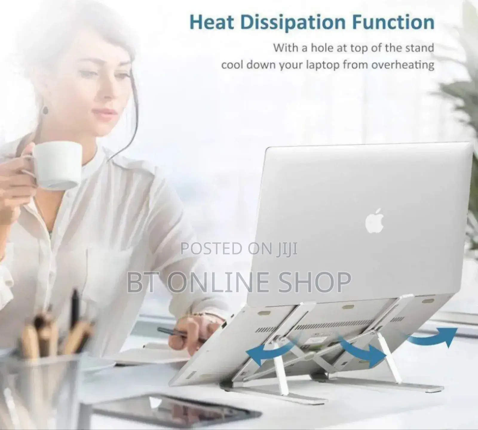 Foldable Height Adjustable Metal Frame Laptop Stand