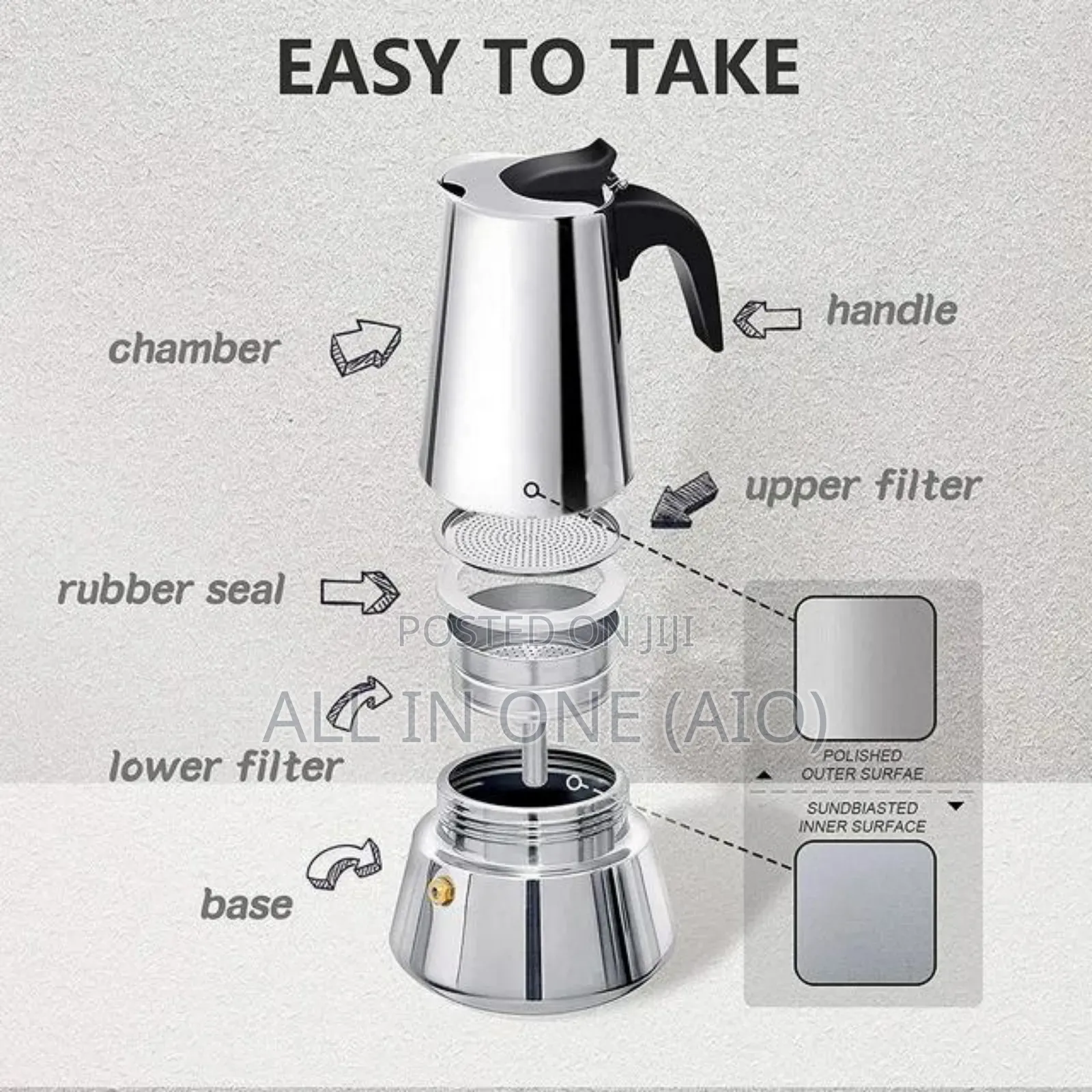 Stainless Steel Espresso Maker