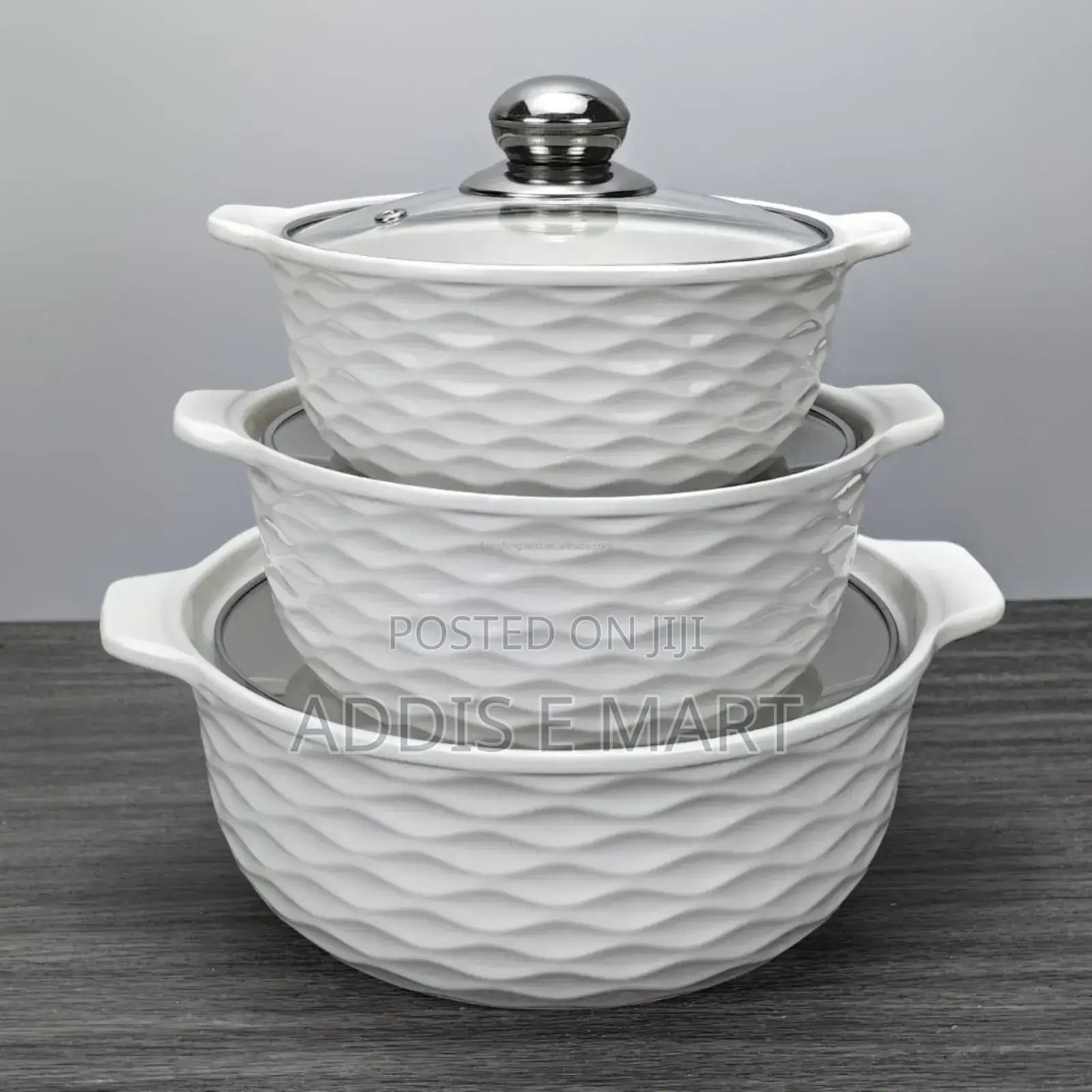 Porcelain Soup Pot 3 Pieces