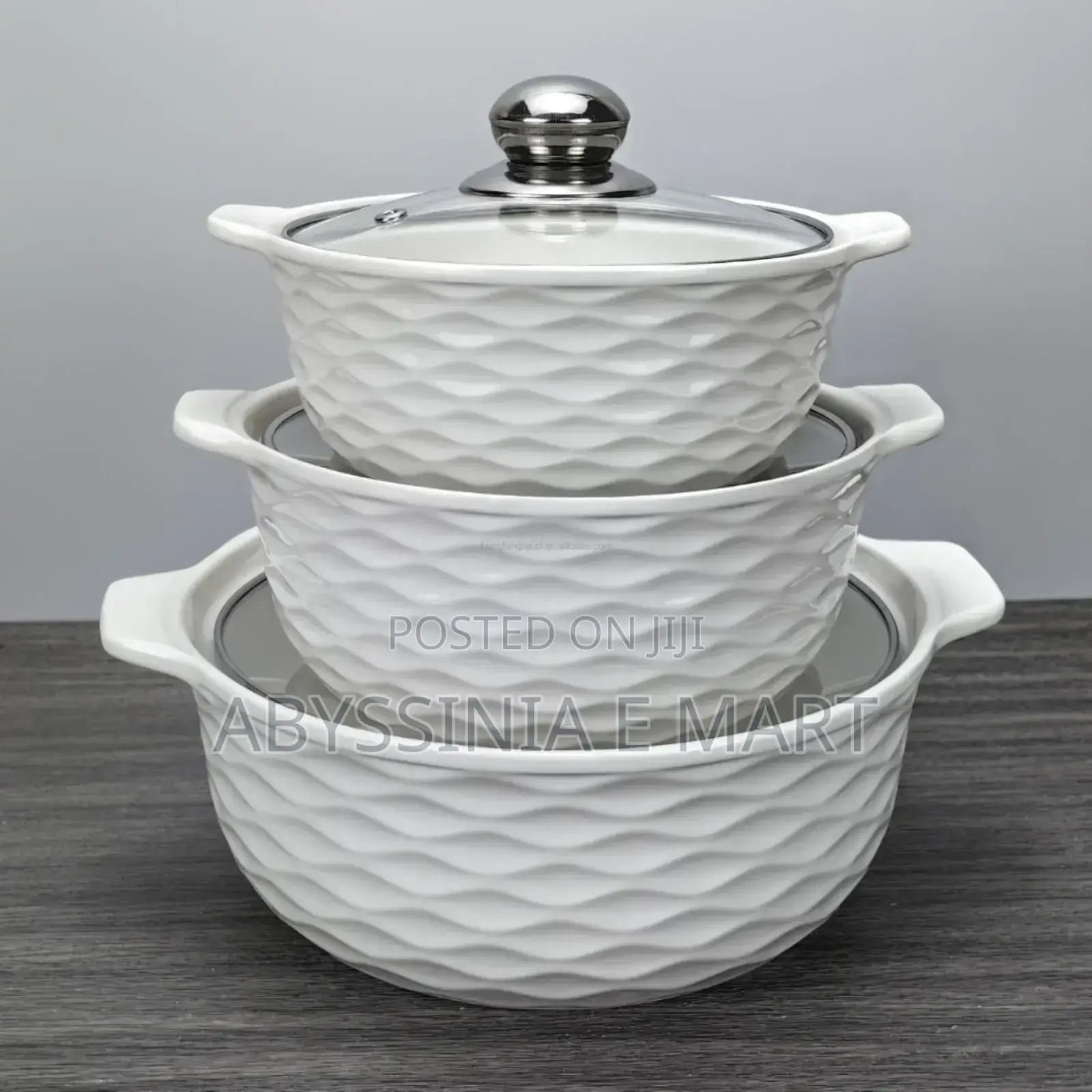 Porcelain Soup Pot 3 Pieces