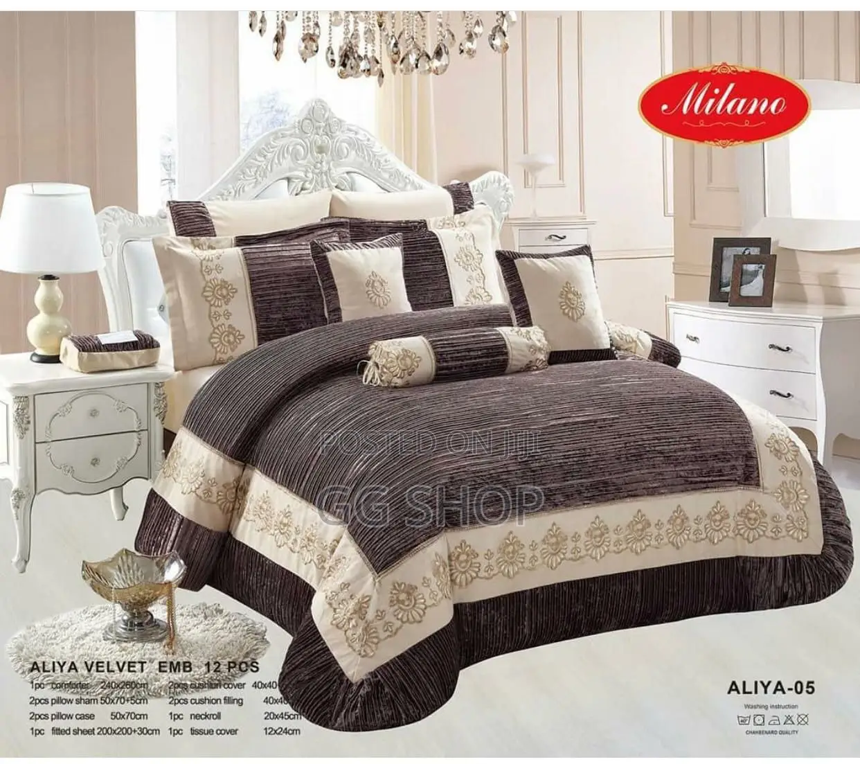 Comforter Aliya Velvet 12pcs Set