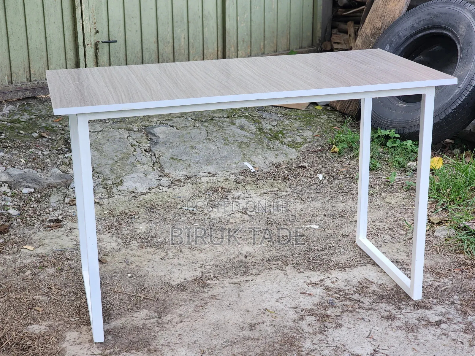 Office Table 120×60 Cm Laminated MDF With 30×30 Metal Frame