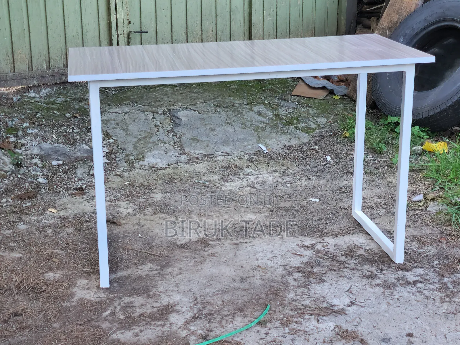 Office Table 120×60 Cm Laminated MDF With 30×30 Metal Frame