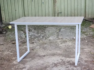 Office Table 120×60 Cm Laminated MDF With 30×30 Metal Frame