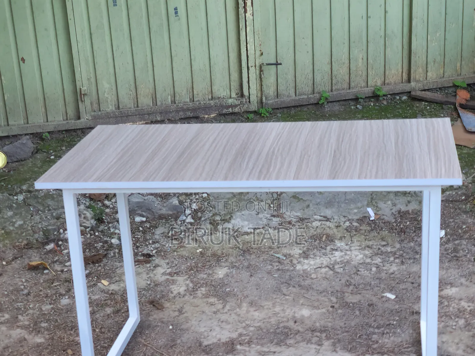 Office Table 120×60 Cm Laminated MDF With 30×30 Metal Frame