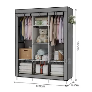 *Travel-Friendly Wardrobe With Metal Frame Durability**