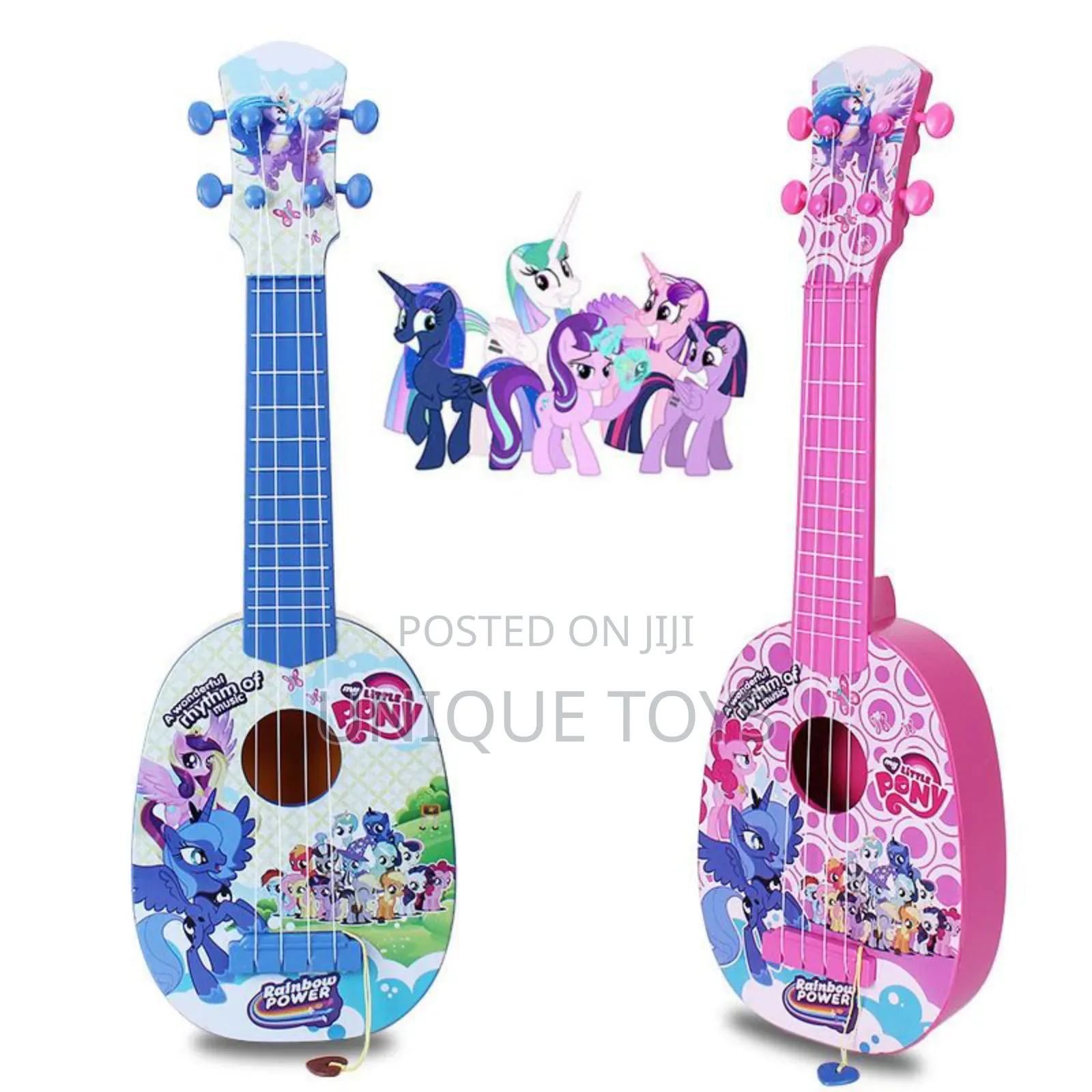 Paw-Patrol / Little Pony-Themed Vibrant Guitars, 54cm
