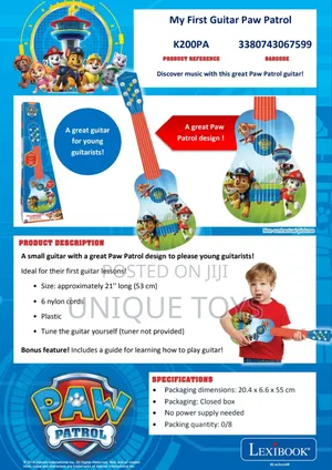 Paw-Patrol / Little Pony-Themed Vibrant Guitars, 54cm