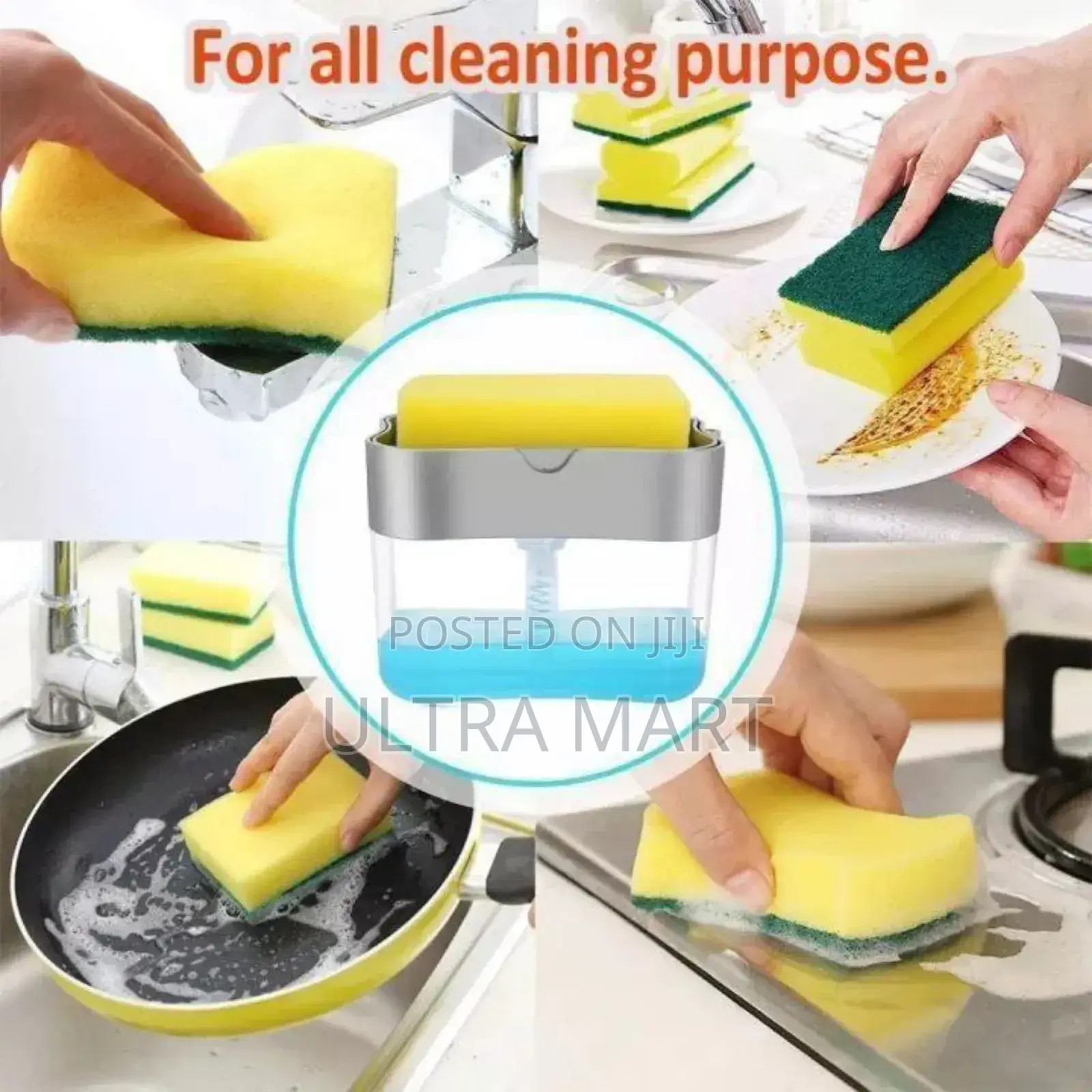 Soap Pump Dispenser With Sponge
