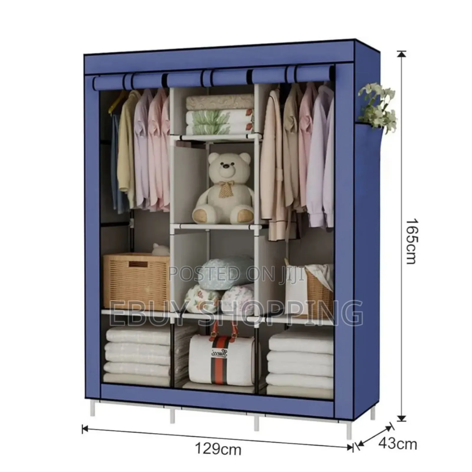 **Quick-Assemble Wardrobe for Renters Nomads**