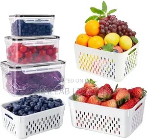 4pcs Storage Box for Fruit,Meat and Vegetables