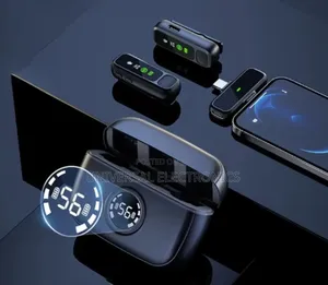 Photo - Collar Microphone Wireless, Compact Clip-on Lavalier 3 Modes