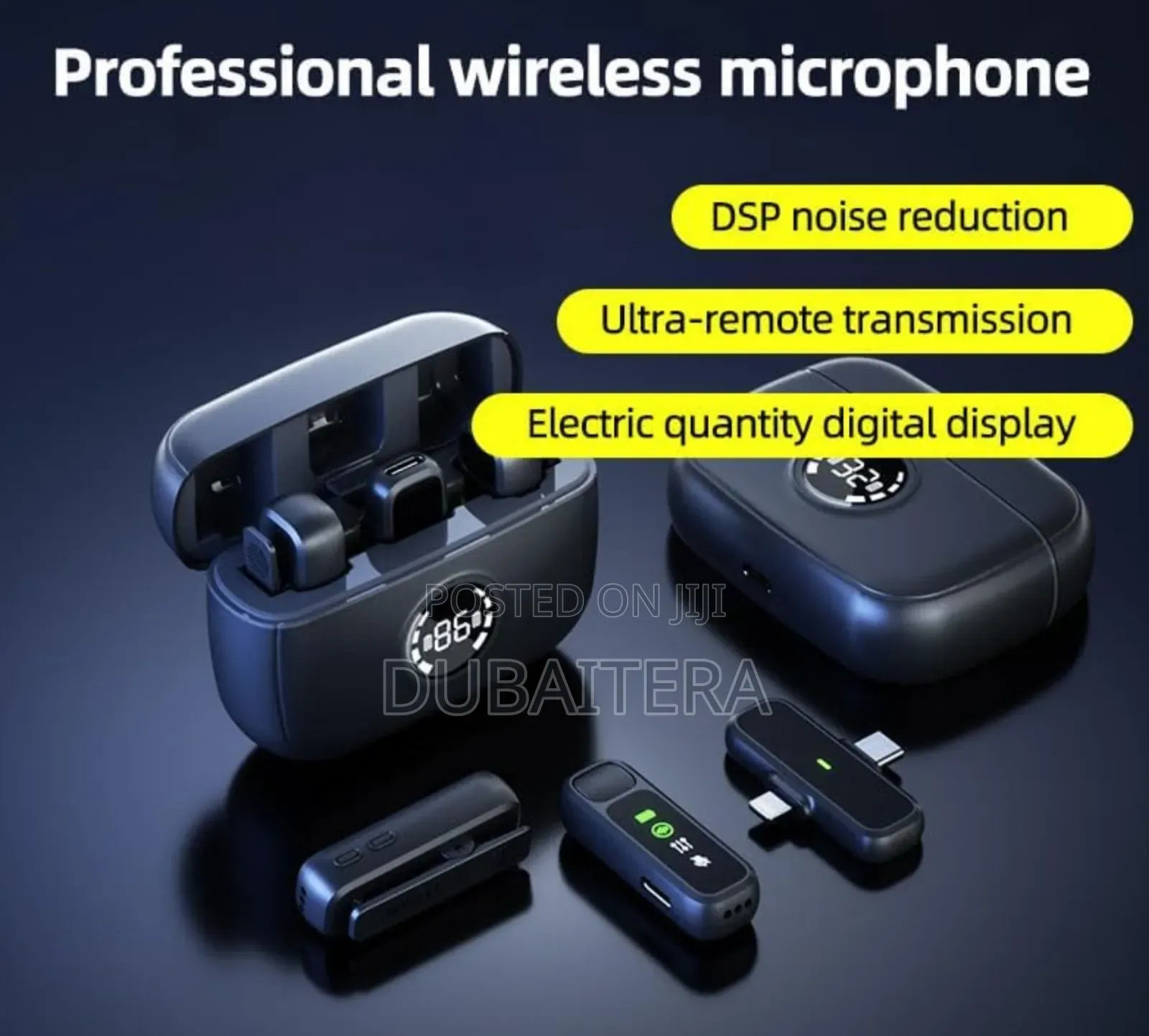 Professional Wireless Dual Mic With DSP Noise Reduction