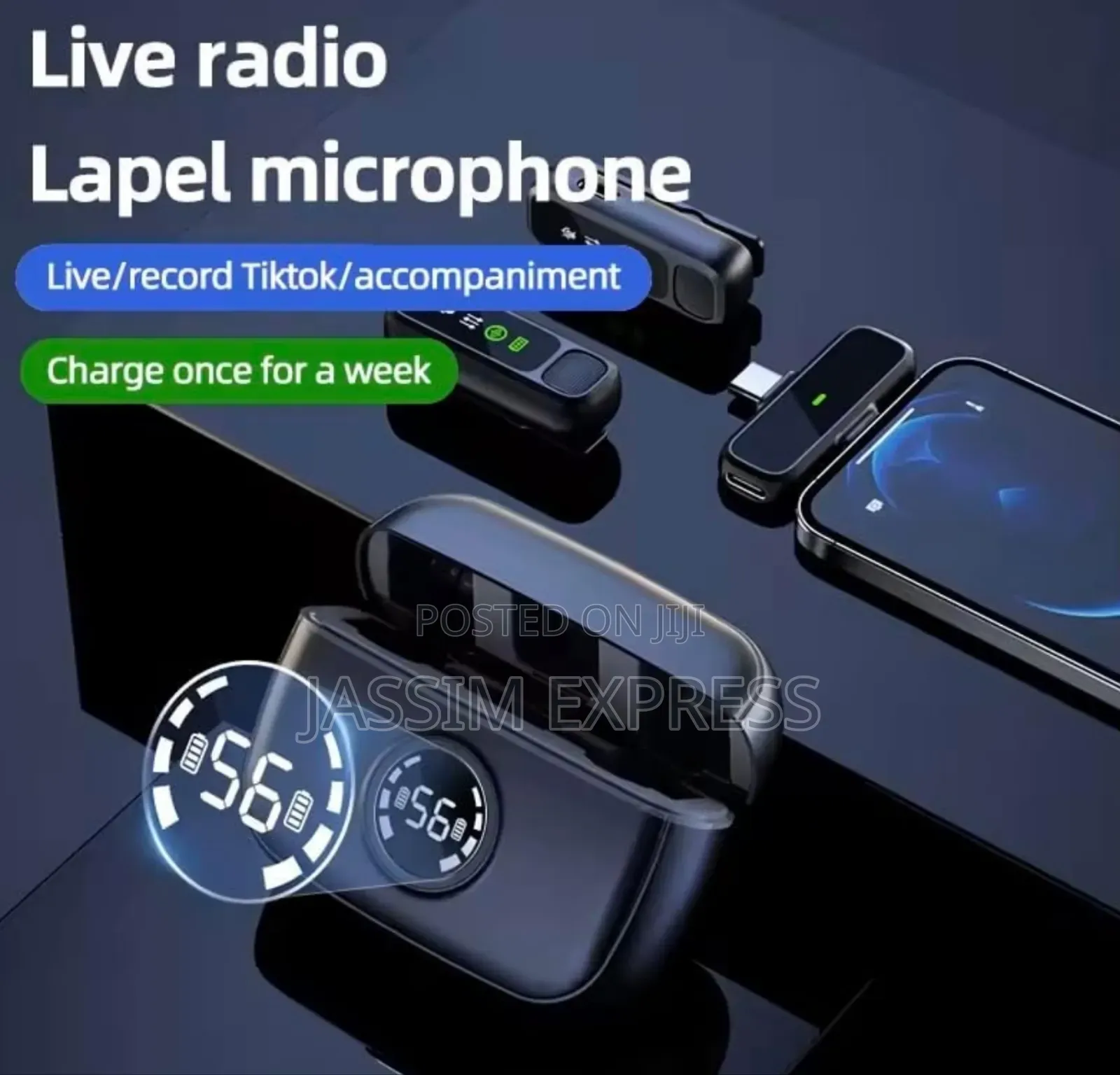 Dual Collar Microphone With One Click Noise Reduction