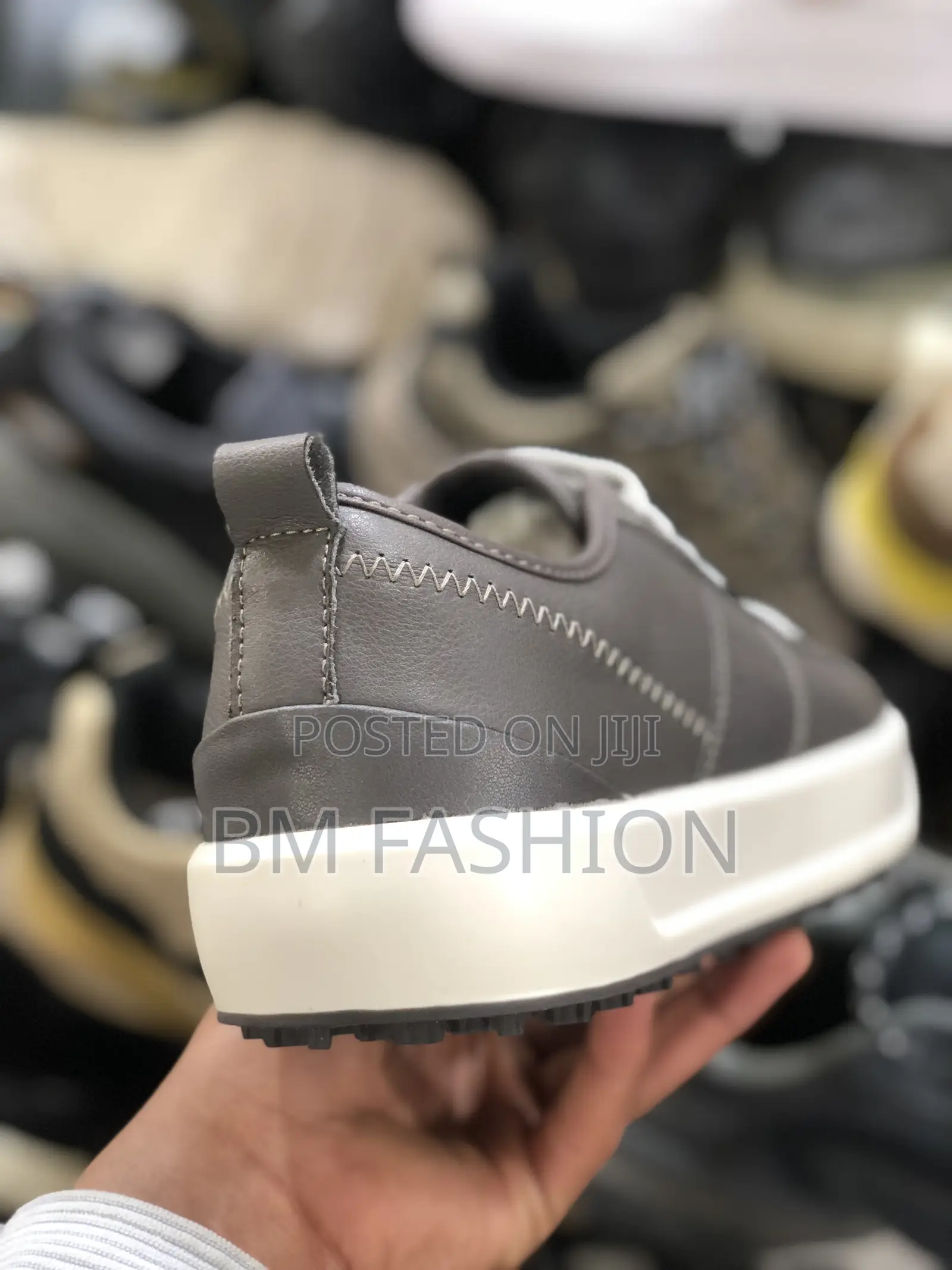 Goupu Casual Flat Shoes Gray Men's