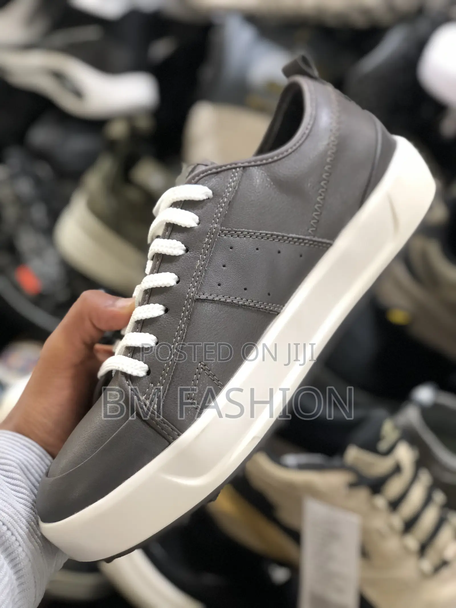 Goupu Casual Flat Shoes Gray Men's