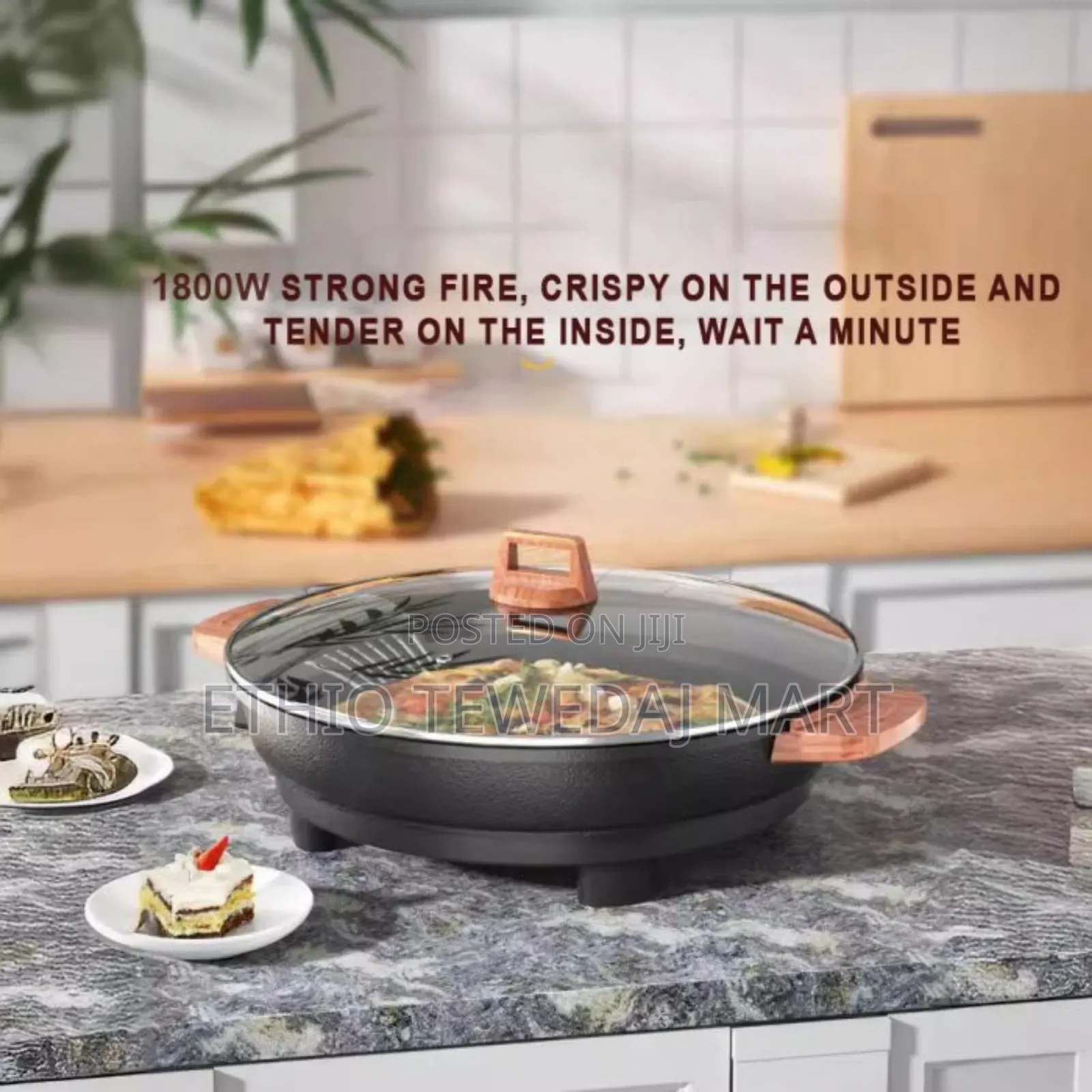 Multi-Functional 1800w Non-Stick Electric Frying Pan 40cm