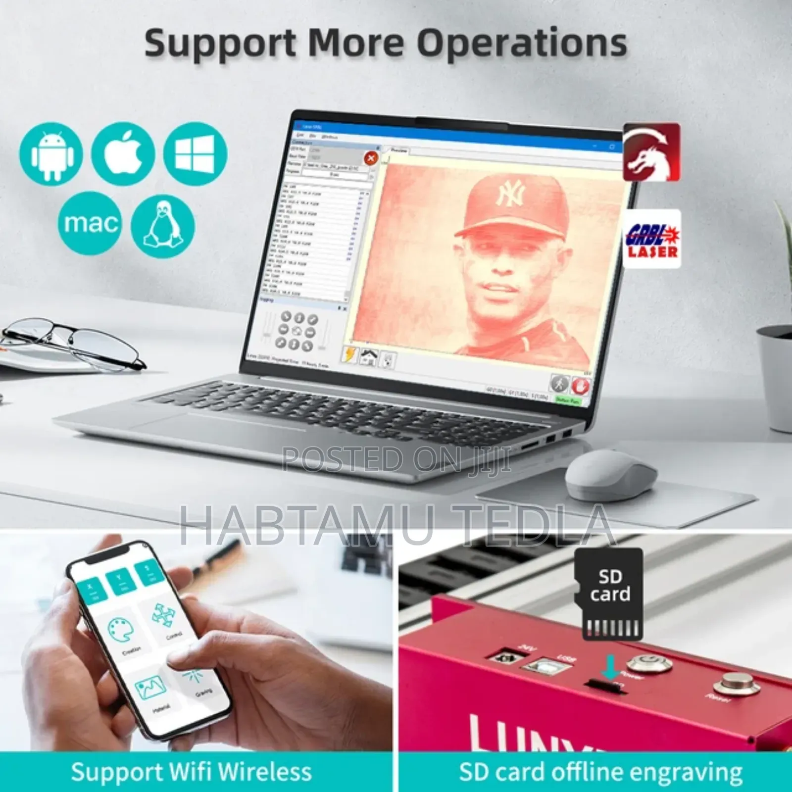 80w Laser Cutting Engraving + Carving CNC Diy Cutter Printer