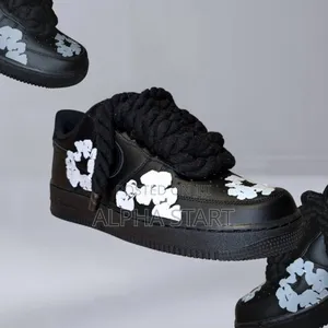 Nike Air Force 1 Low “Denim” Chunky Rope Lace ‘Triple White’