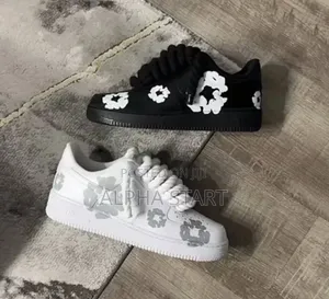 Nike Air Force 1 Low “Denim” Chunky Rope Lace ‘Triple White’