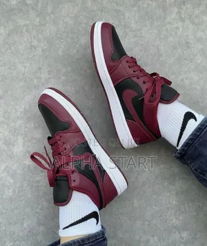 Photo - Jordan 1 Flat High Master Quality Shoes Black Brwon