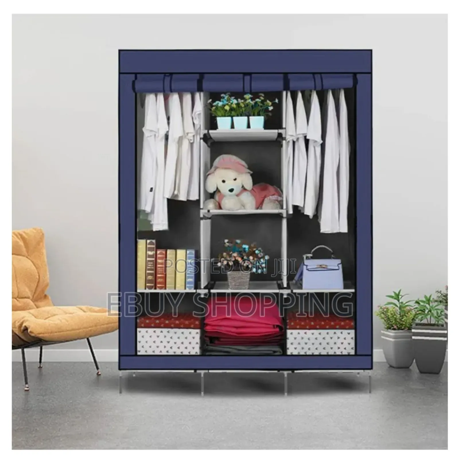 Chic Space-Saver Wardrobe With Zippered Protection**