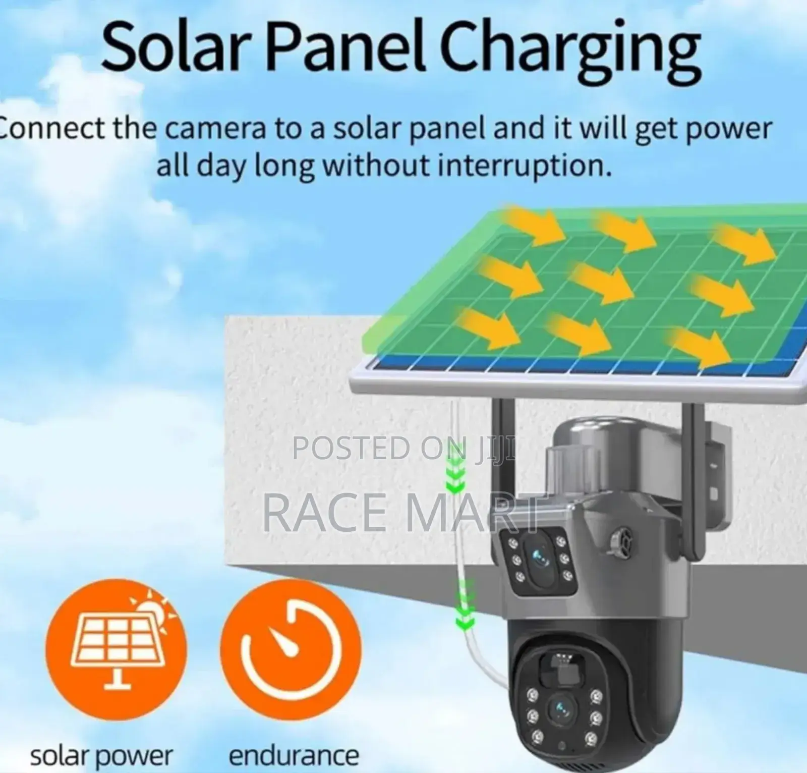 ሲም የሚቀበል ባለ ሶላር የደህንነት ካሜራ