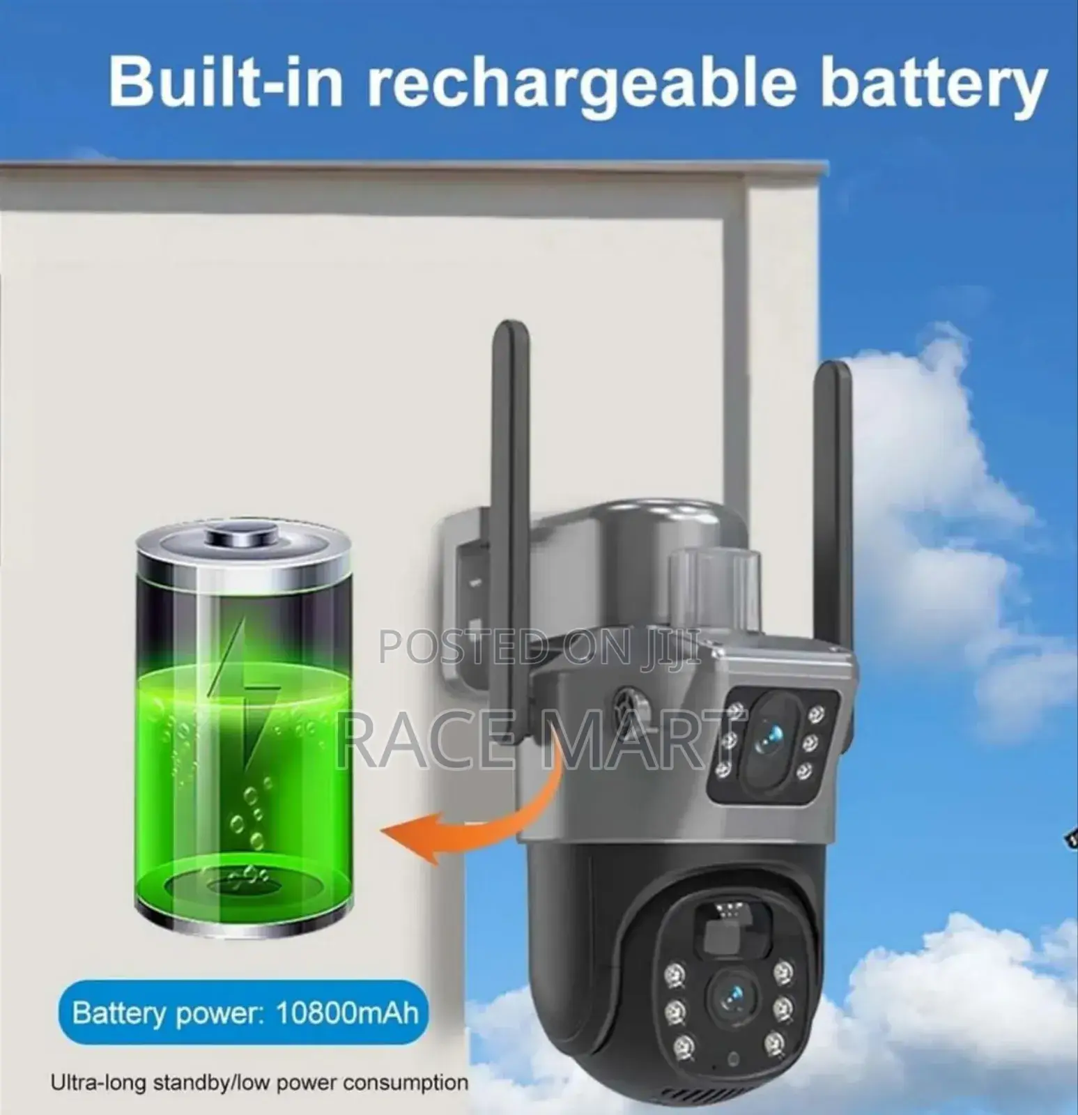 ሲም የሚቀበል ባለ ሶላር የደህንነት ካሜራ