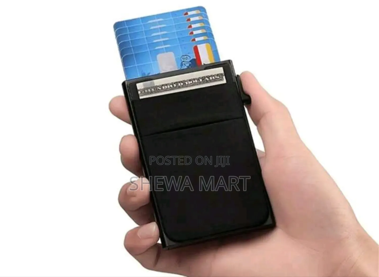 Automatic Business Aluminum Wallet Card Holder