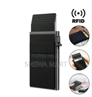 Automatic Business Aluminum Wallet Card Holder
