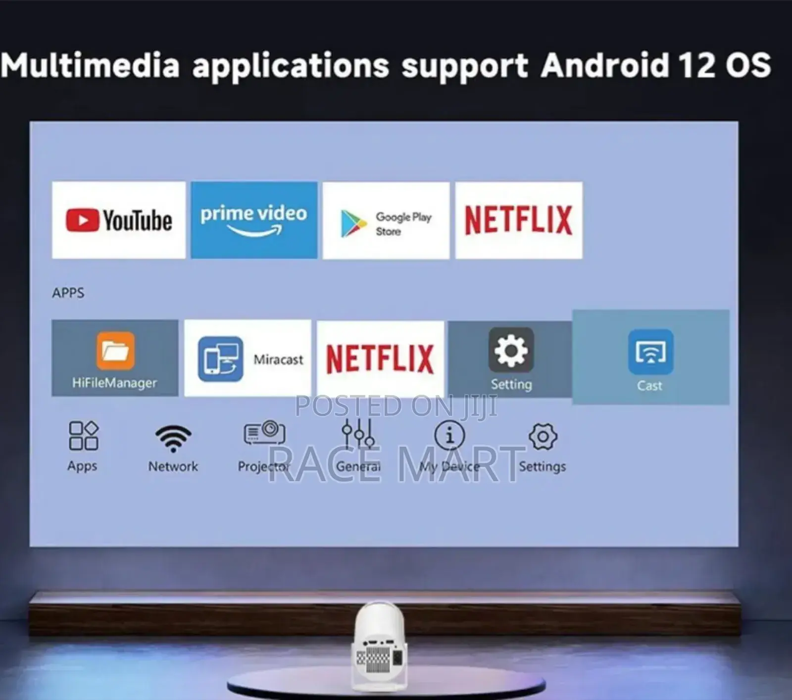 ስማርት አንድሮይድ ፕሮጀክተር