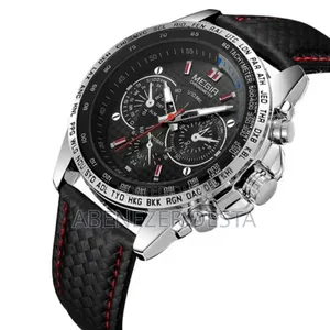 Military Design Luxury Men's Megir Watch, Water Resistant