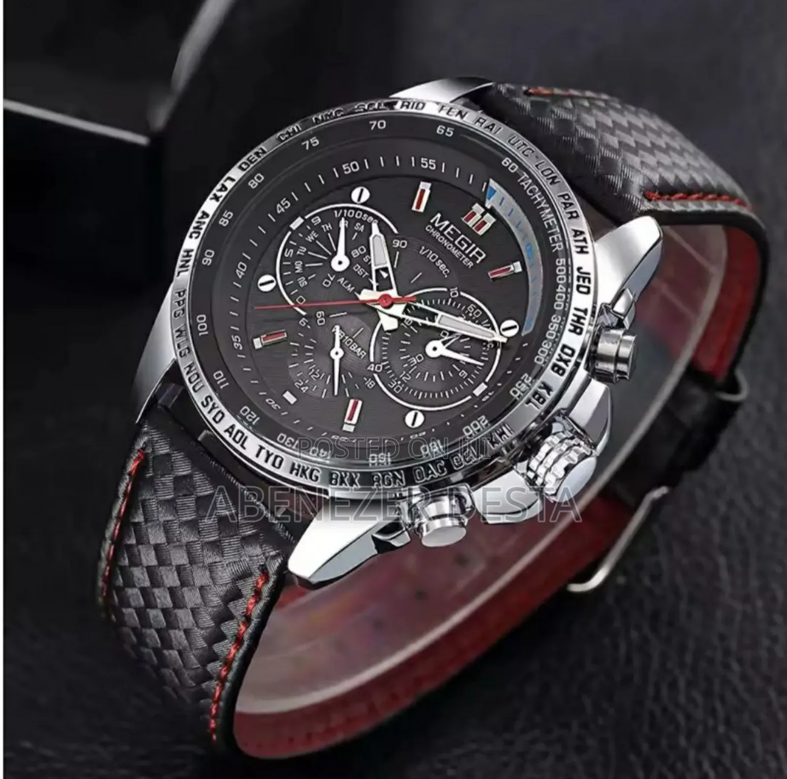 Military Design Luxury Men's Megir Watch, Water Resistant