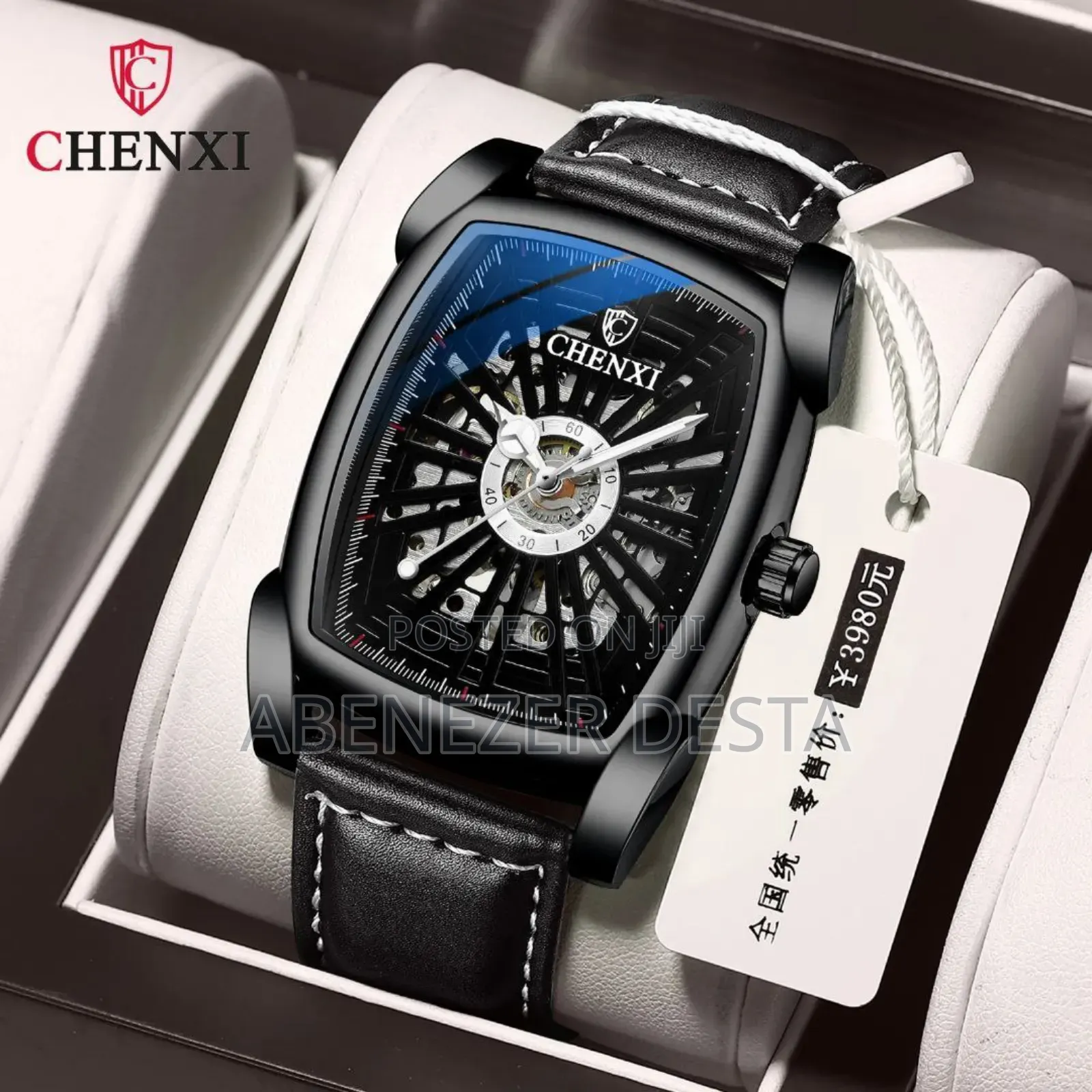 Luxury Men Hollowing Square Automatic Mechanical Chenxi
