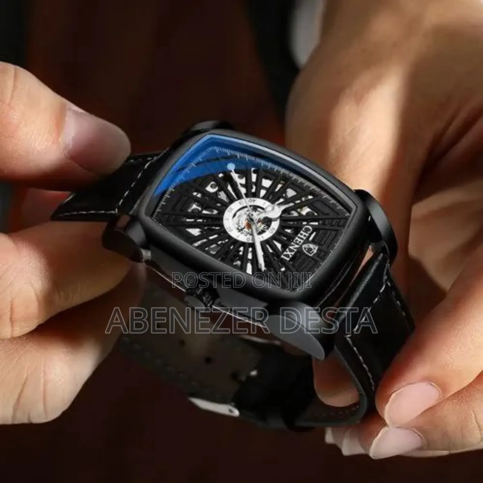 Luxury Men Hollowing Square Automatic Mechanical Chenxi