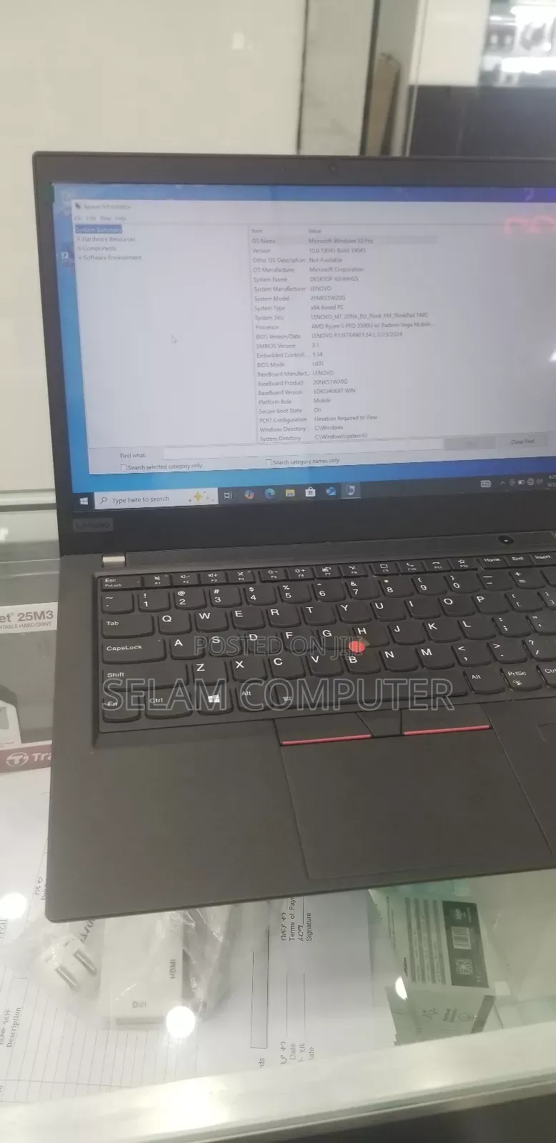 New Laptop Lenovo ThinkPad T495s 16GB AMD Ryzen 5 SSD 512GB