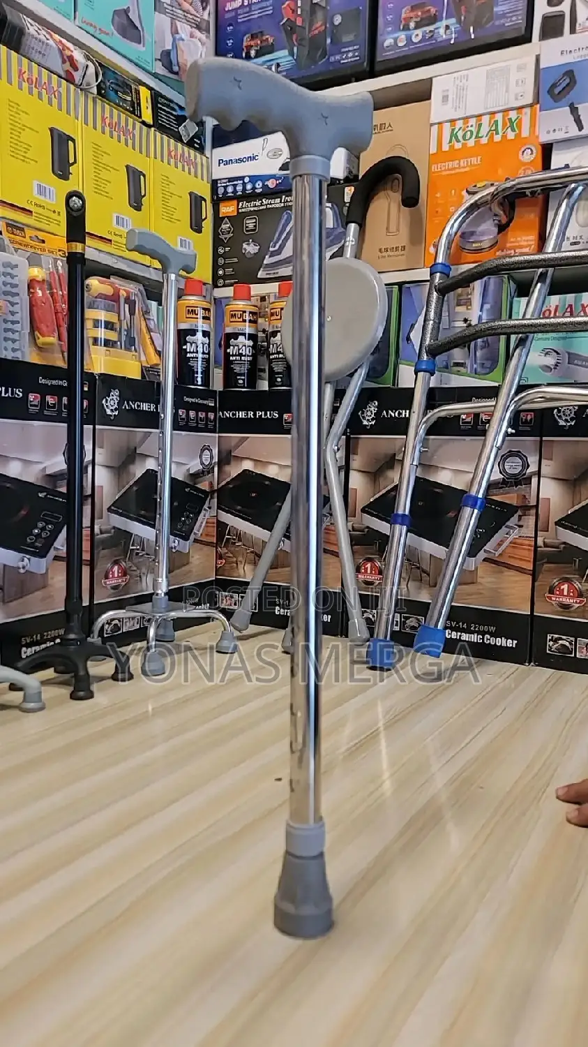 Walking Stick Holder/Crutch Cane Surface Grip Holder Device