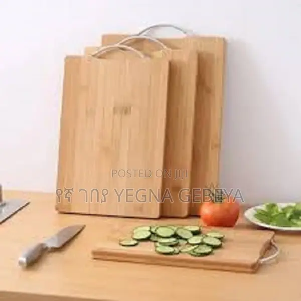 Bamboo Cutting Board Set With Grip Handle (3-Piece)