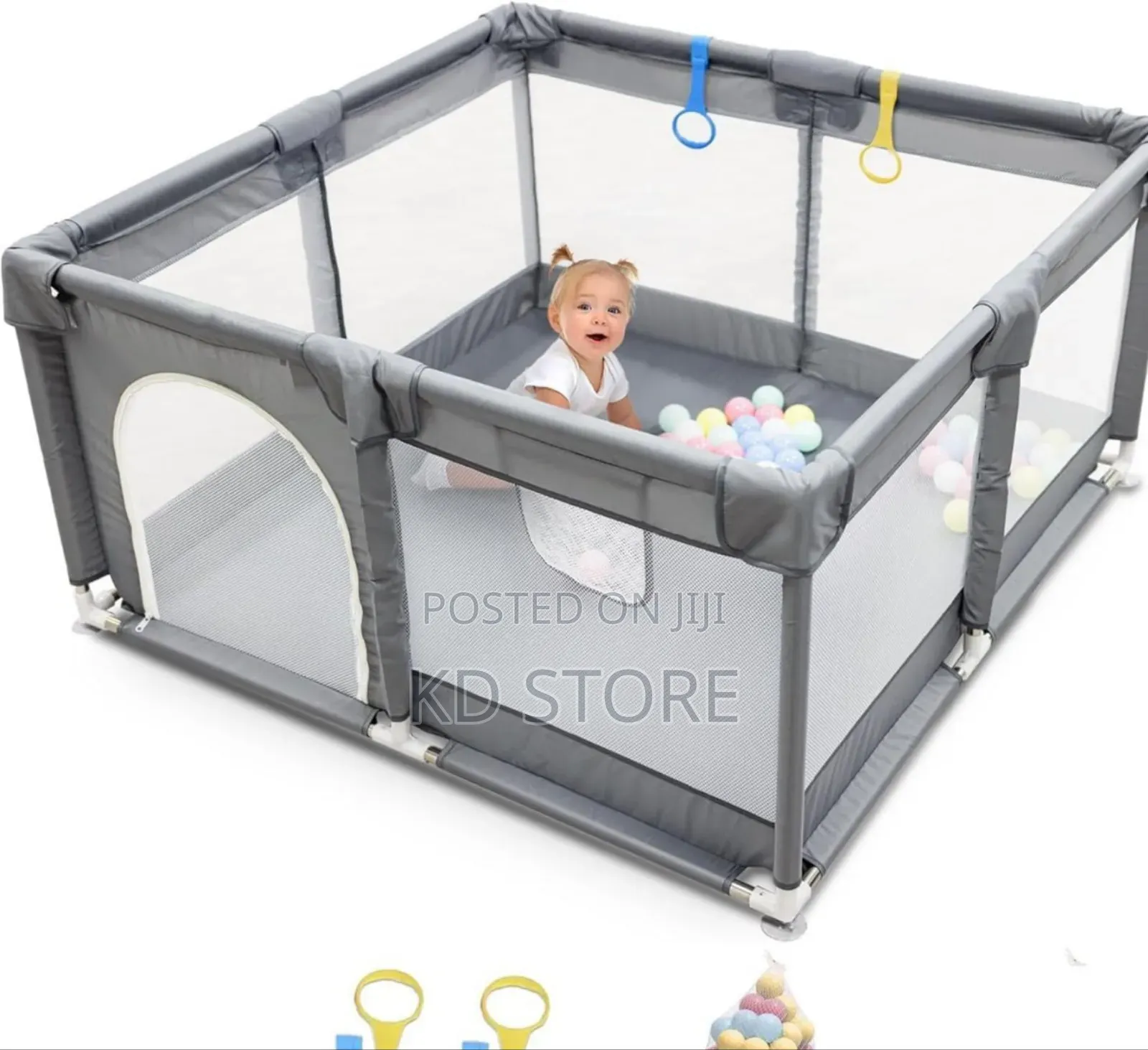 Sky-Touch Baby Playpen With 100 Colorful Ocean Balls