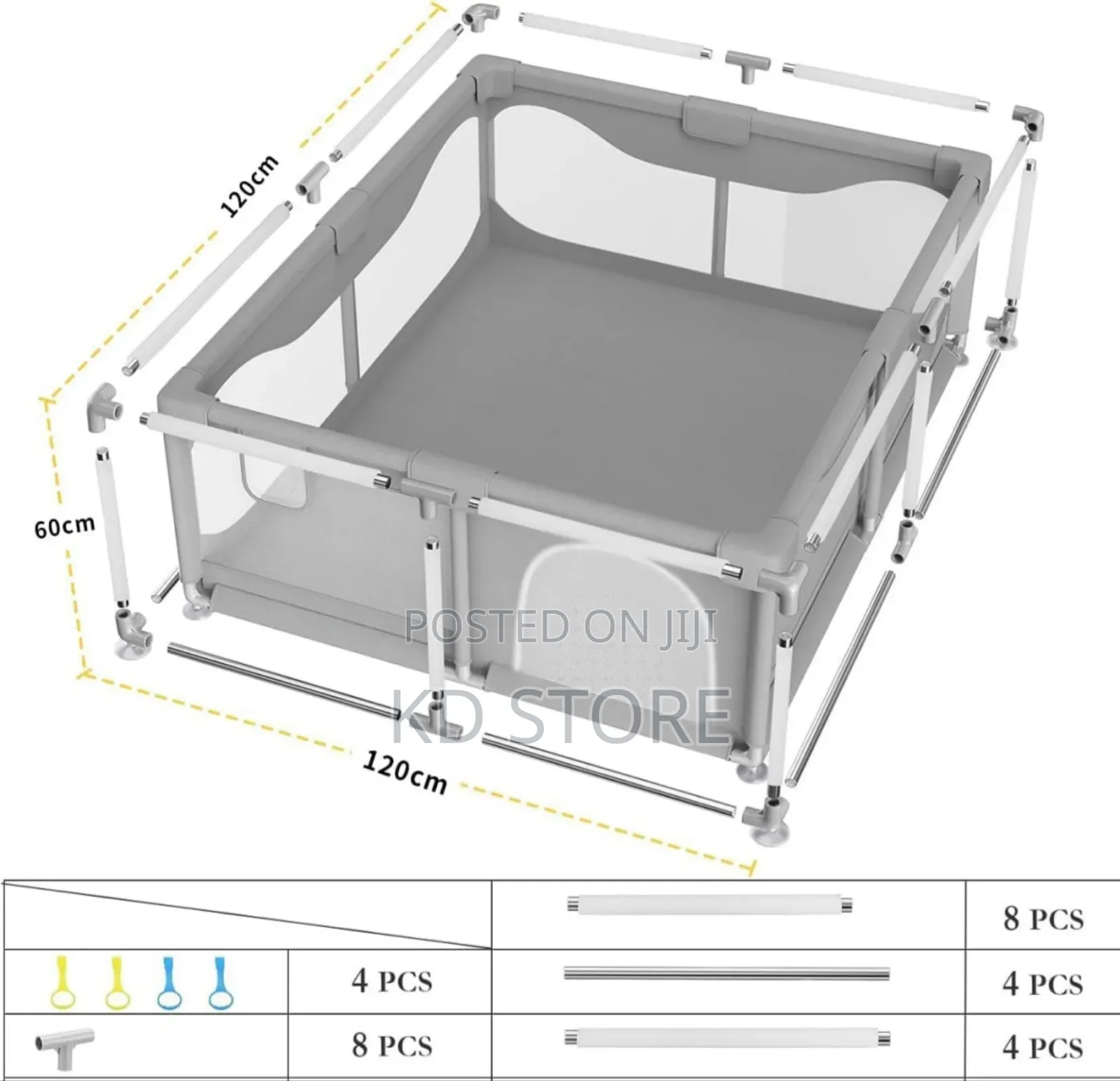 Sky-Touch Baby Playpen With 100 Colorful Ocean Balls