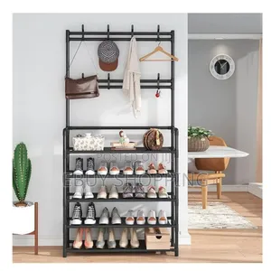 Photo - Sleek L-shaped Floor Rack–Effortless Installation Zero Tools