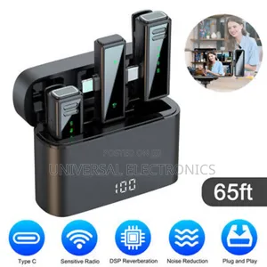 DSP Reverberation Dual Noise Reduction Lapel Microphone 50m