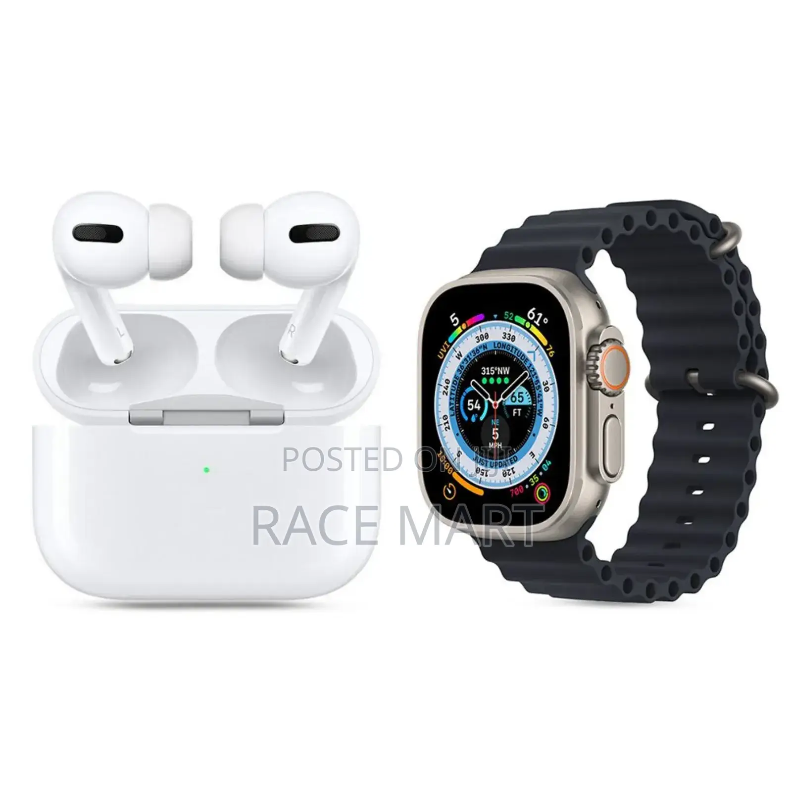 2 in 1 Smartwatch With Airpod Combo Set