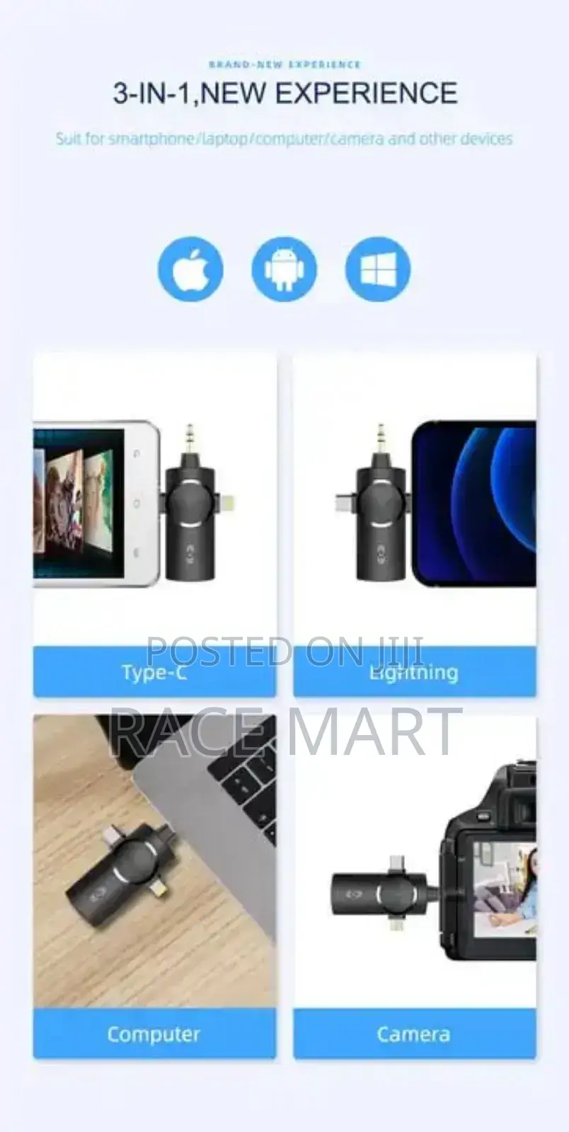 3 በ 1 የያዘ 3 በ 1 የያዘ ባለሁለት ገመድ አልባ የድምፅ መቅጃ