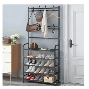 Photo - Heavyduty 5-Layer Garment Rack–Double Hook Widened Shelves