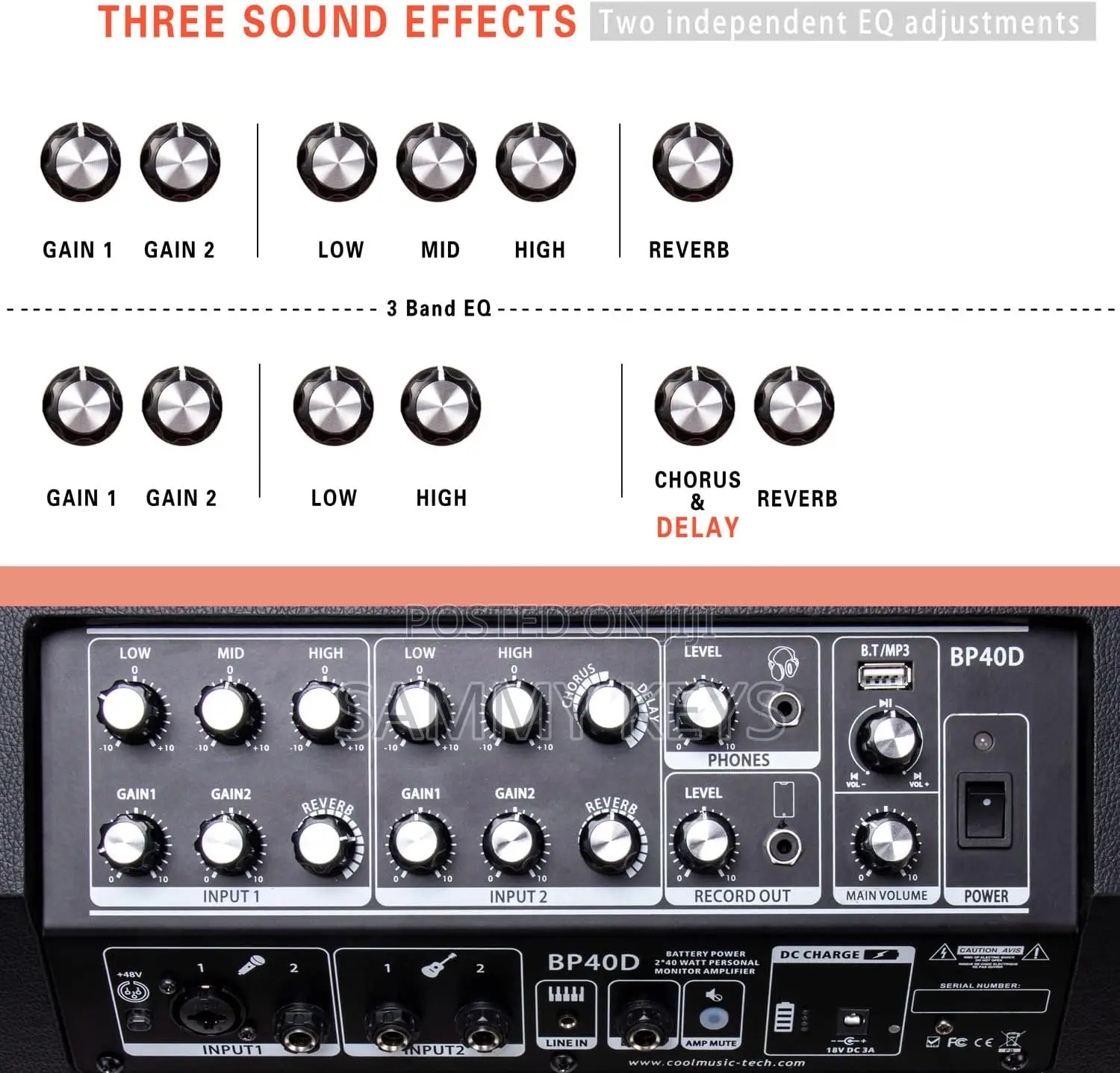 Coolmusic Bp40d Powered Acoustic Guitar Amplifier