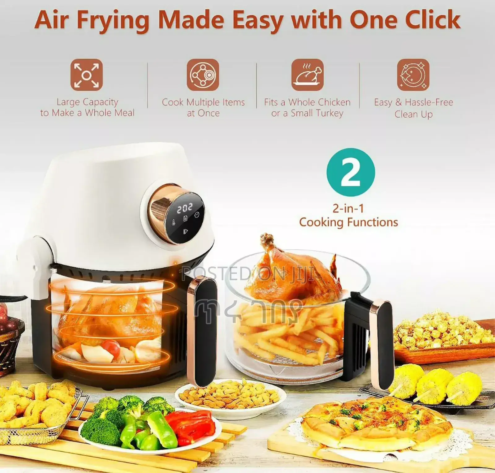 2 in 1 Air Fryer Grill