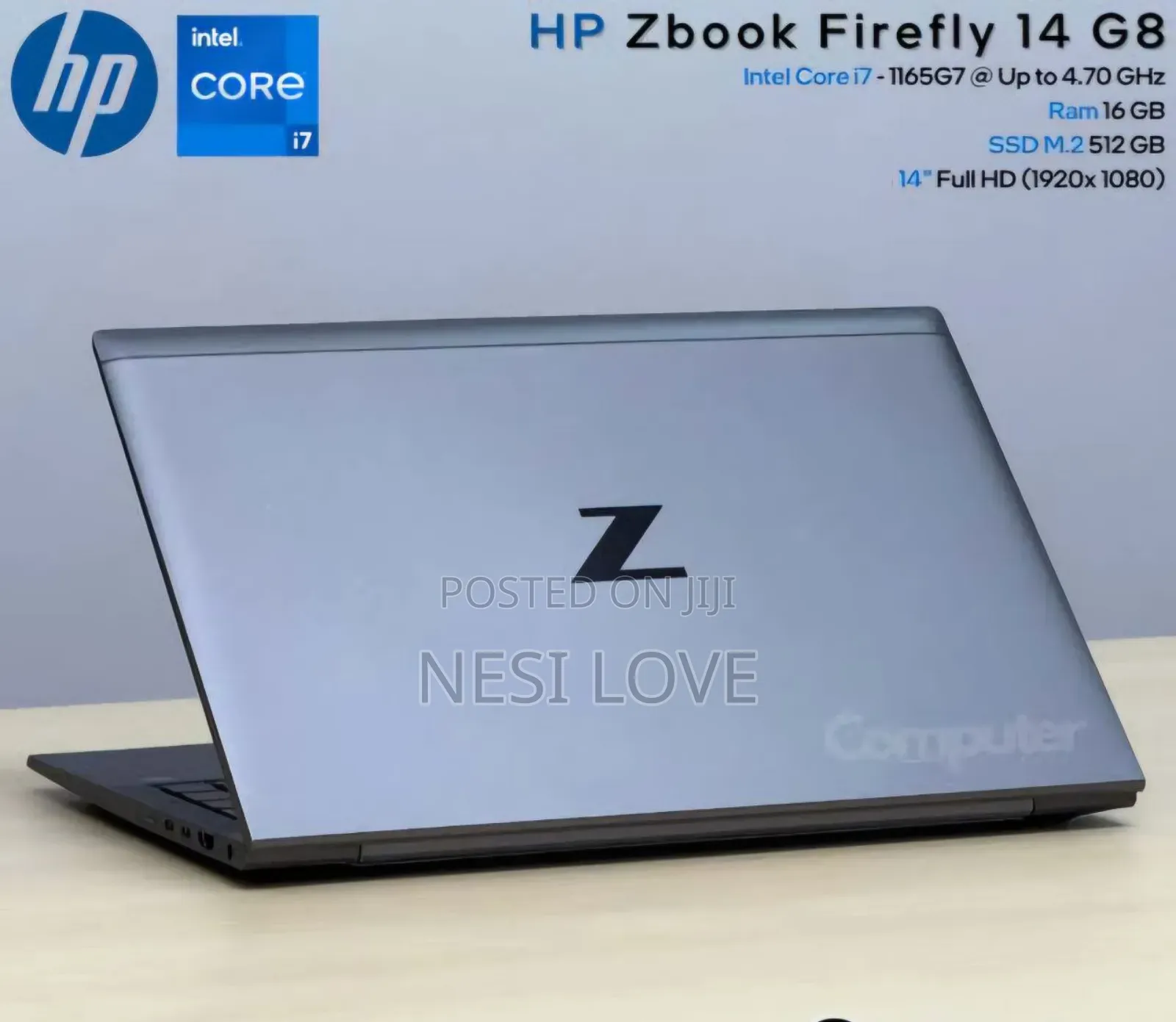 New Laptop HP ZBook 14 16GB Intel Core I7 SSD 1T
