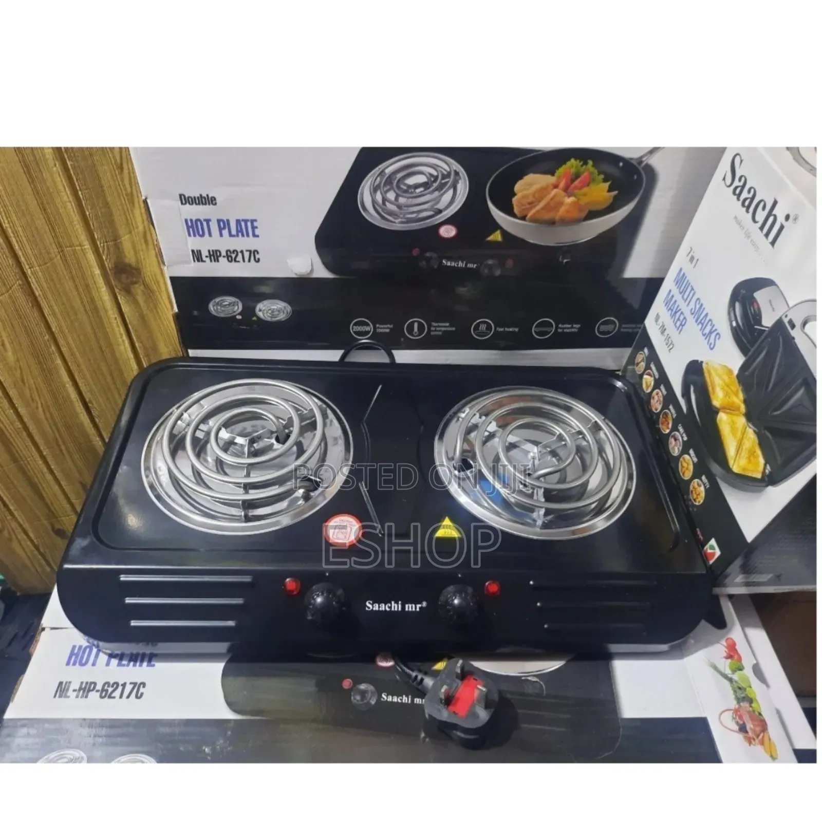 *Saachi Double Burner Stove – High Efficiency Easy Cleanup